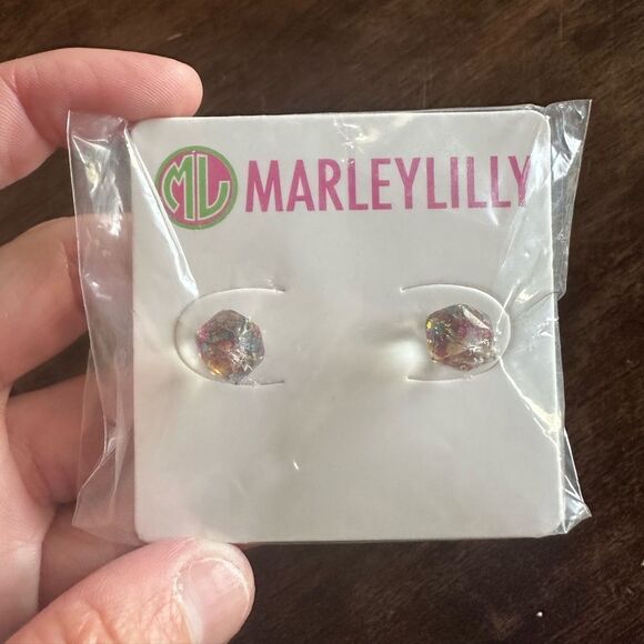 NEW 🎀Marleylilly Confetti Glitter Cube Earrings🎀 - Picture 1 of 3